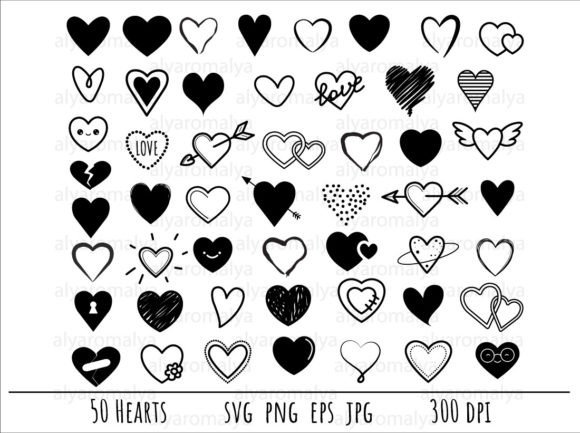Download Hearts Clip Art Outline Svg - Clip art Collection