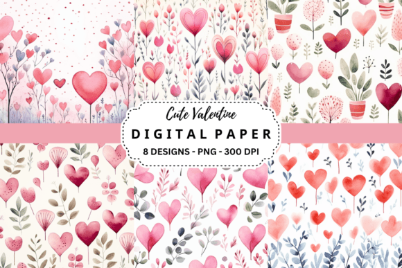 Download Watercolor Cute Valentine Background - Cute valentine background Collection