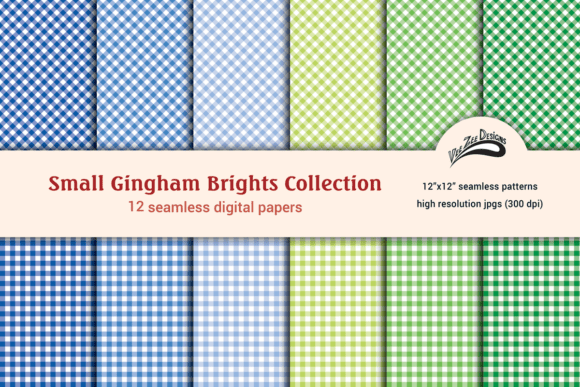 Download Gingham Digital Paper Pattern Bundle - Gingham digital paper Collection