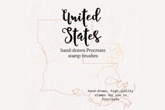 Download Procreate United States 50 States Outline&nbsp;Brushes Stamps - United Collection