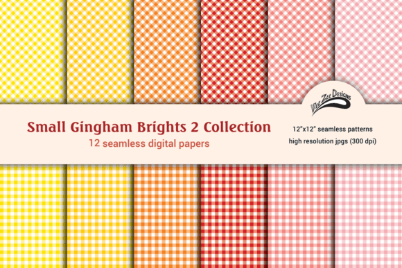 Download Gingham Digital Paper Pattern Bundle - Gingham digital paper Collection
