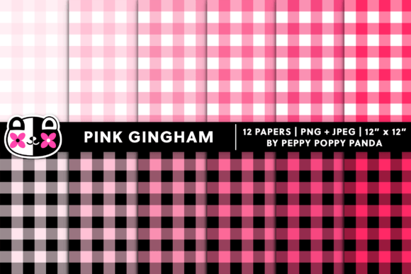 Download Pink Gingham Digital Paper - Gingham digital paper Collection