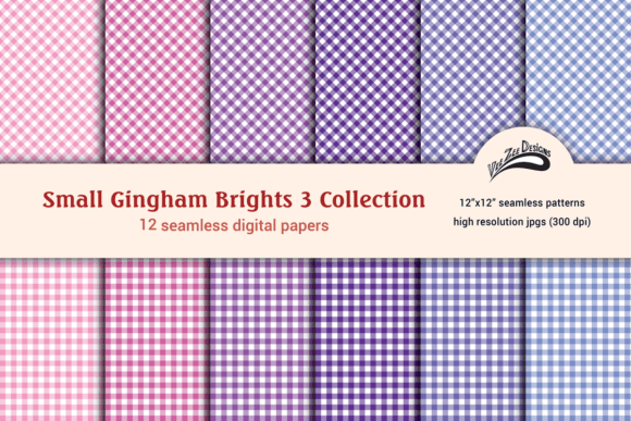 Download Gingham Digital Paper Pattern Bundle - Gingham digital paper Collection