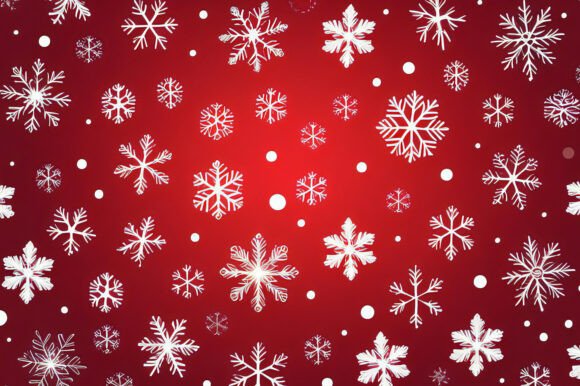 Download A Red Background with White Snowflakes - Red background Collection