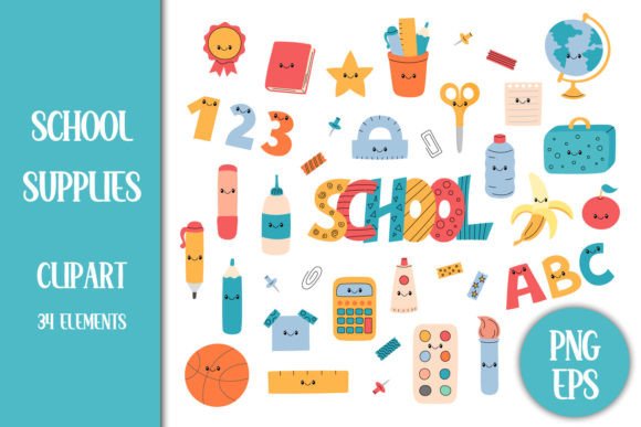 Download School Clipart PNG | Supplies Clip Art - Clip art Collection