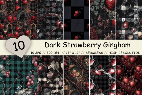 Download Dark Strawberry Gingham Digital Paper - Gingham digital paper Collection