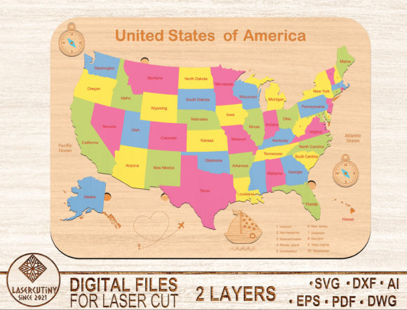 Download United States of America Map Puzzle - United Collection