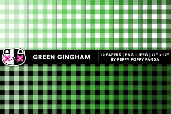 Download Seamless Green Gingham Digital Paper - Gingham digital paper Collection